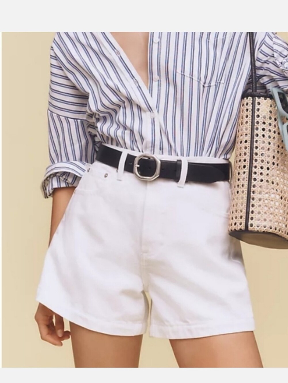 WeWoreWhat High Waist White Shorts